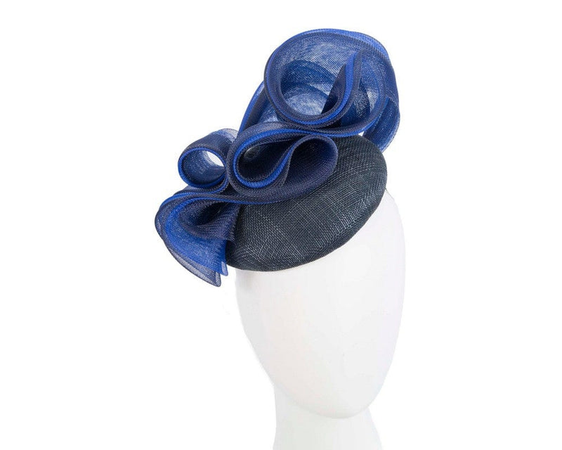 Cupids Millinery Women's Hat Navy Designers navy & royal blue pillbox fascinator by Fillies Collection