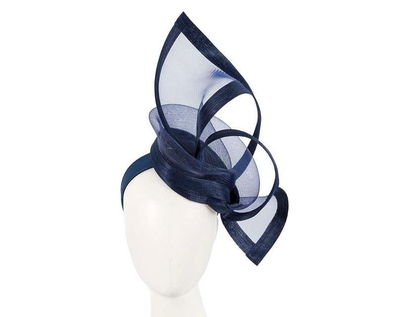 Cupids Millinery Women's Hat Navy Edgy navy racing fascinator by Fillies Collection