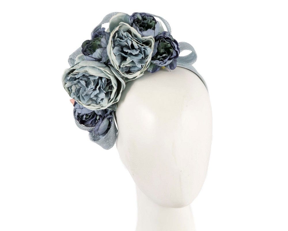 Cupids Millinery Women's Hat Navy Exclusive blue flower headband by Cupids Millinery