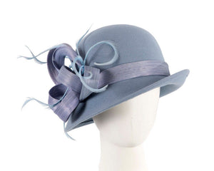 Cupids Millinery Women's Hat Navy Exclusive light blue cloche winter hat by Fillies Collection