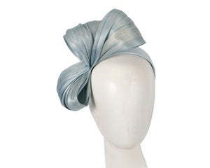 Cupids Millinery Women's Hat Navy Exclusive light blue silk abaca bow by Fillies Collection