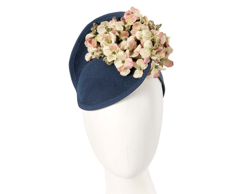 Cupids Millinery Women's Hat Navy/Green Navy and mint winter racing fascinator by Fillies Collection