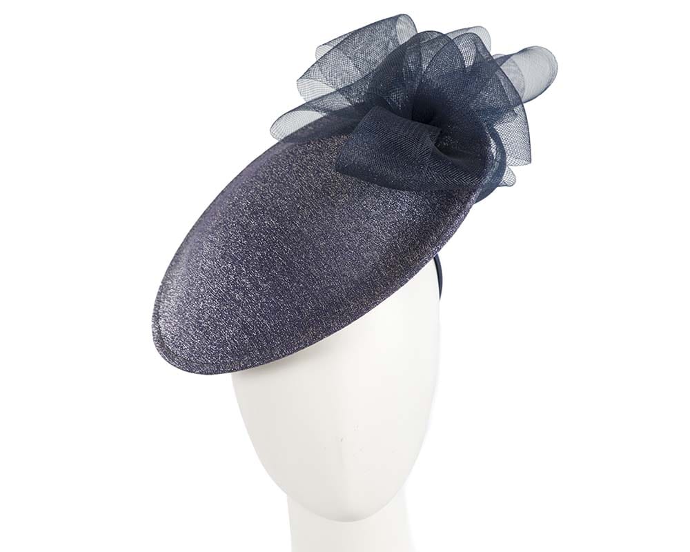 Cupids Millinery Women's Hat Navy Large designers navy fascinator by Cupids Millinery