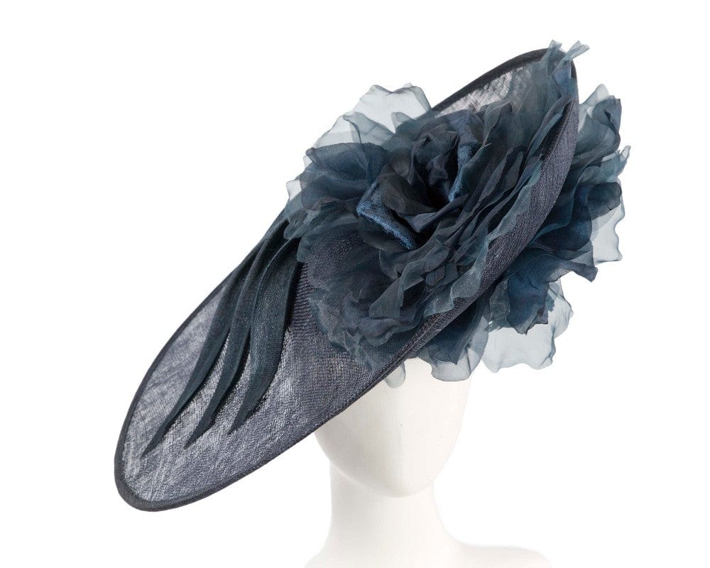 Cupids Millinery Women's Hat Navy Large navy plate racing fascinator by Fillies Collection