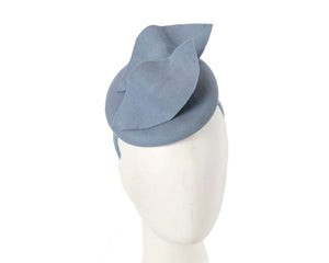 Cupids Millinery Women's Hat Navy Light blue felt fascinator by Max Alexander