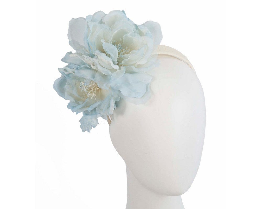 Cupids Millinery Women's Hat Navy Light blue flower fascinator by Fillies Collection