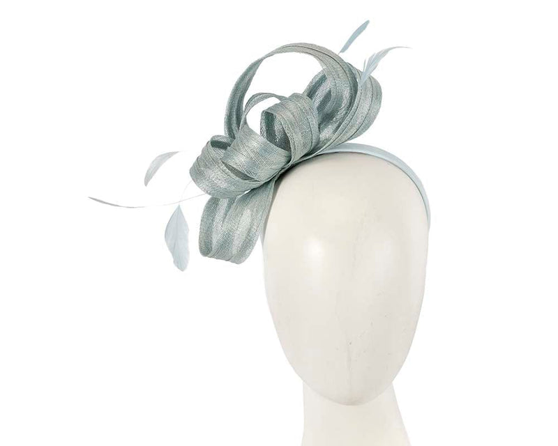 Cupids Millinery Women's Hat Navy Light blue loops racing fascinator by Max Alexander