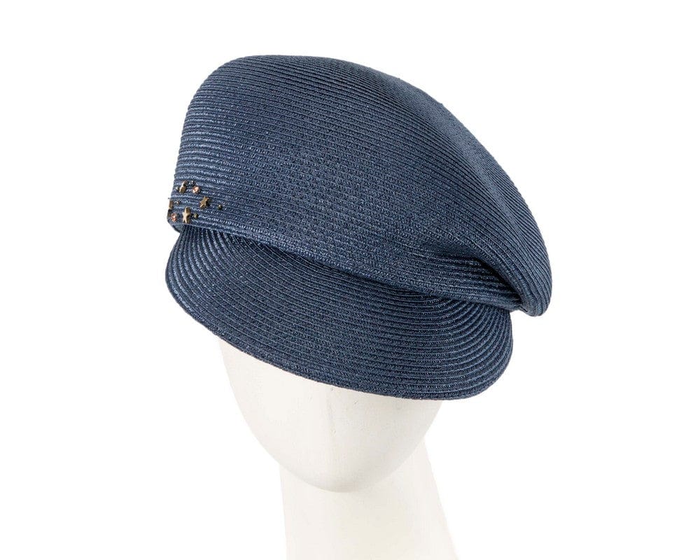 Cupids Millinery Women's Hat Navy Modern navy newsboy beret hat by Max Alexander