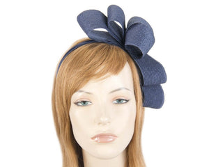 Cupids Millinery Women's Hat Navy Navy bow fascinator by Max Alexander