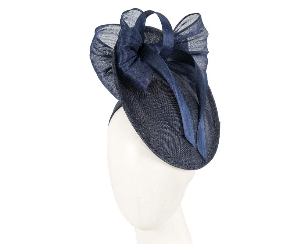 Cupids Millinery Women's Hat Navy Navy fascinator with bow by Fillies Collection