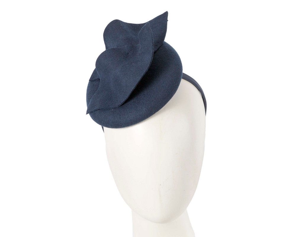 Cupids Millinery Women's Hat Navy Navy felt fascinator by Max Alexander