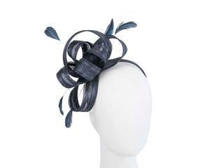 Cupids Millinery Women's Hat Navy Navy loops racing fascinator by Max Alexander