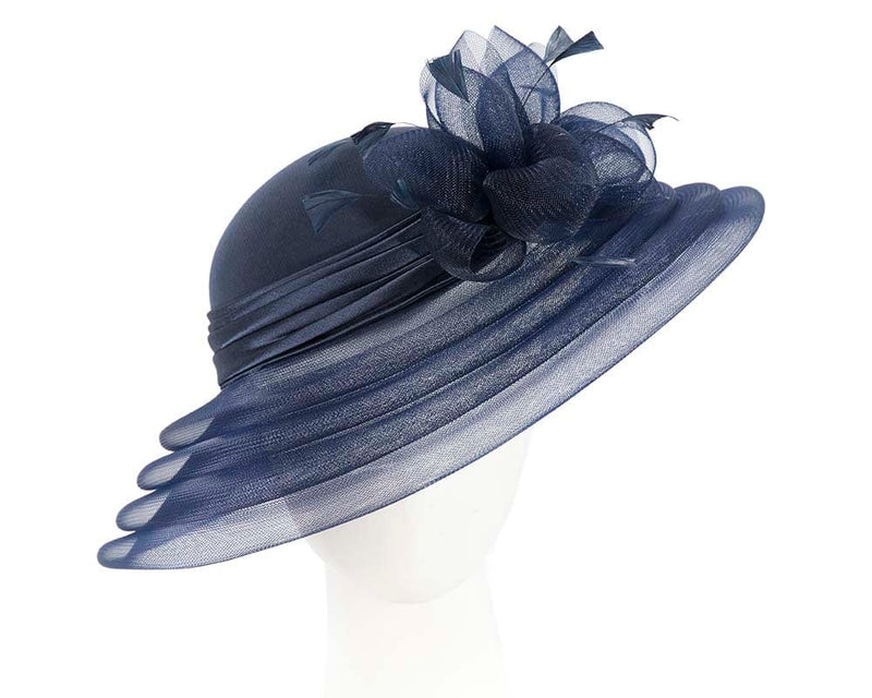 Cupids Millinery Women's Hat Navy Navy Mother of the Bride Hat custom made to order (any color)