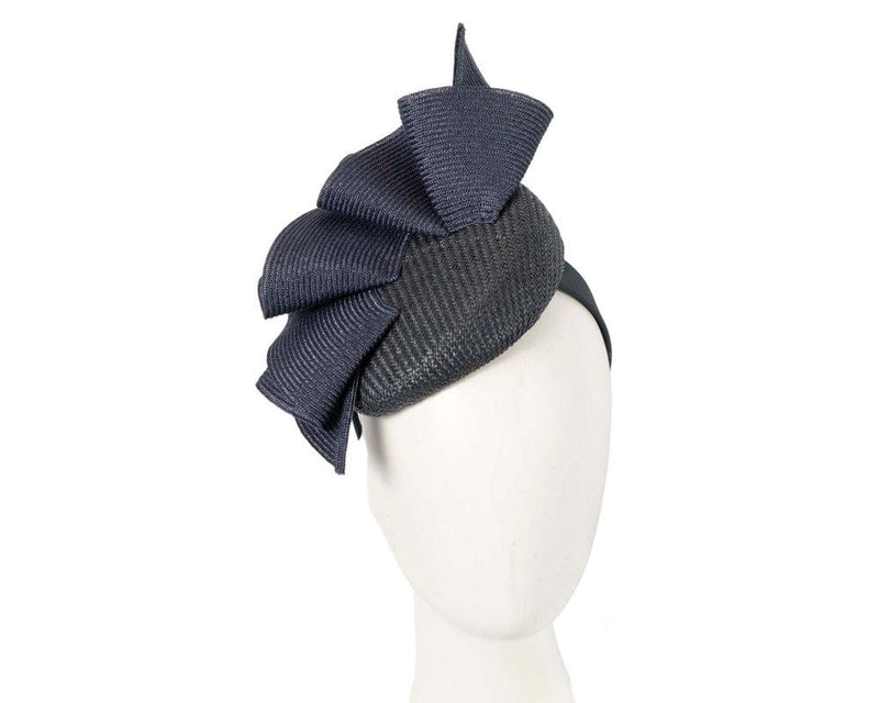 Cupids Millinery Women's Hat Navy Navy pillbox fascinator by Fillies Collection