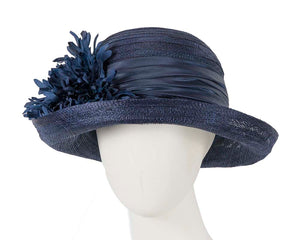 Cupids Millinery Women's Hat Navy Navy sinamay hat by Cupids Millinery