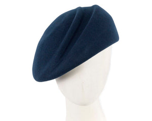 Cupids Millinery Women's Hat Navy Navy winter felt beret by Max Alexander