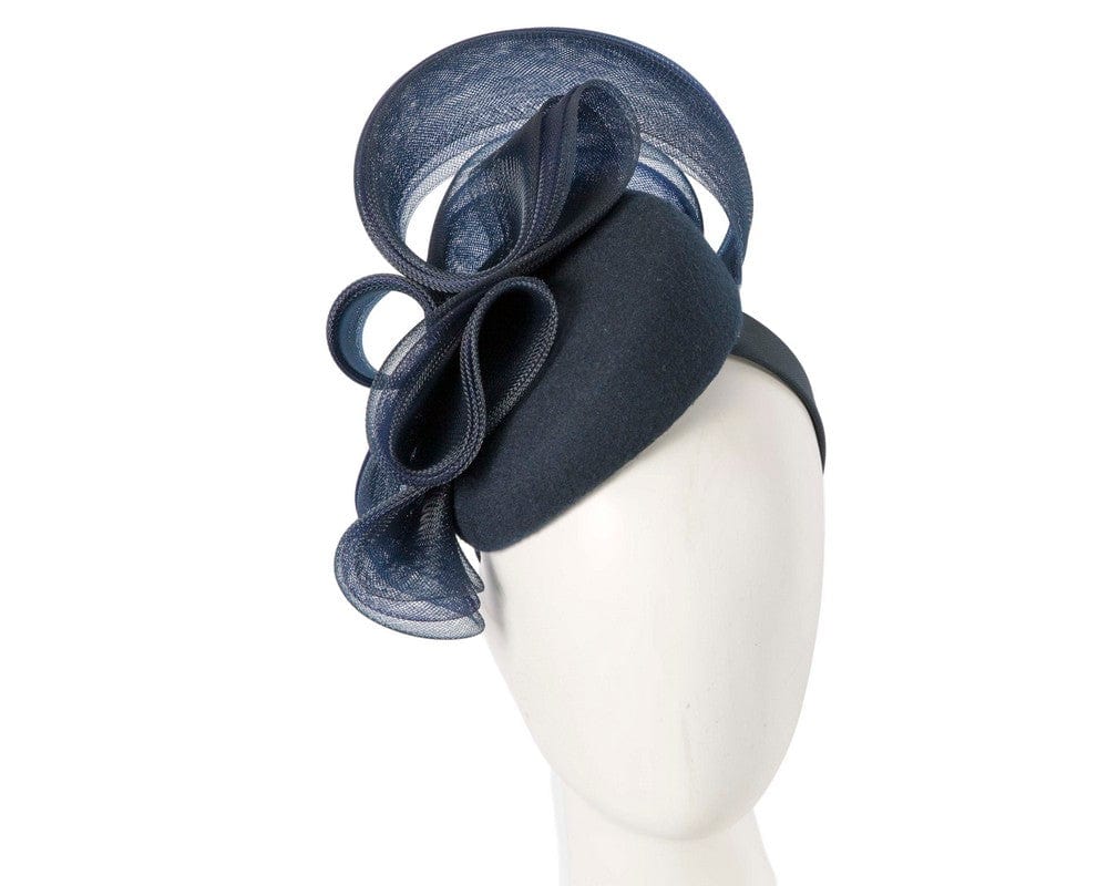 Cupids Millinery Women's Hat Navy Navy winter racing fascinator by Fillies Collection