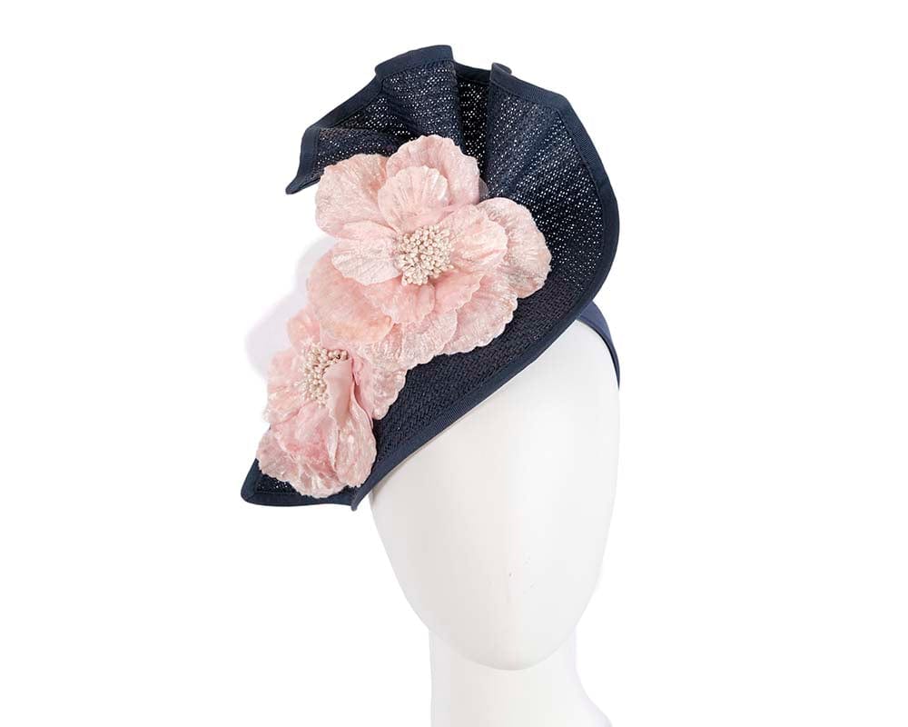 Cupids Millinery Women's Hat Navy/Pink Navy pink Melbourne Cup races fascinator by Fillies Collection