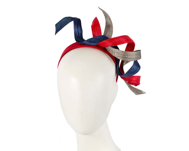 Cupids Millinery Women's Hat Navy/Red/Silver Red blue and silver exclusive fascinator