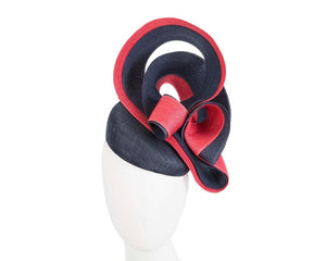 Cupids Millinery Women's Hat Navy/Red Stunning navy & red racing fascinator by Fillies Collection
