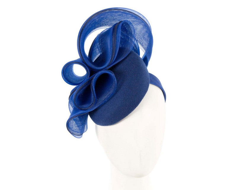 Cupids Millinery Women's Hat Navy Royal blue winter racing fascinator by Fillies Collection