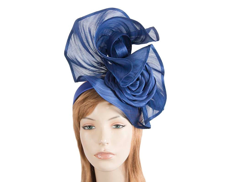 Cupids Millinery Women's Hat Navy Twisted royal blue designers fascinator by Fillies Collection