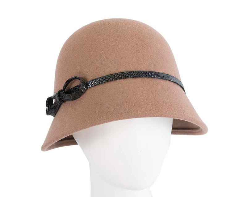 Cupids Millinery Women's Hat Nude Beige felt bucket hat by Max Alexander