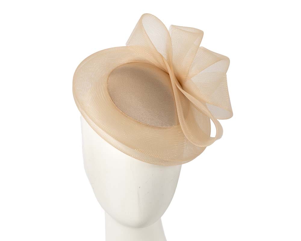 Cupids Millinery Women's Hat Nude/Brown Cashew Custom Made Cocktail Hat