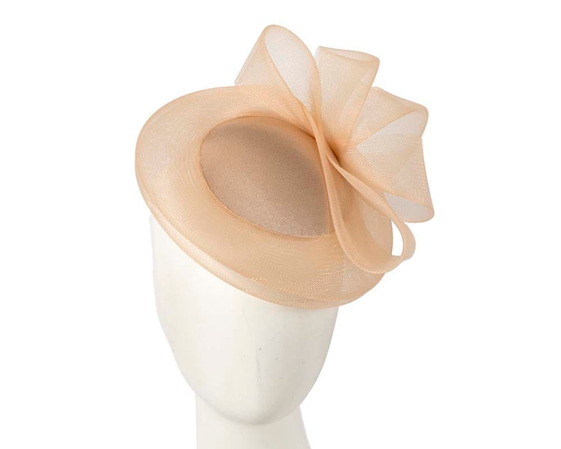 Cupids Millinery Women's Hat Nude/Brown Cashew Custom Made Cocktail Hat