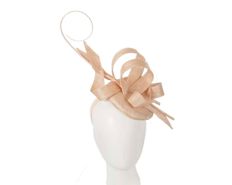 Cupids Millinery Women's Hat Nude Edgy tall nude fascinator by Max Alexander