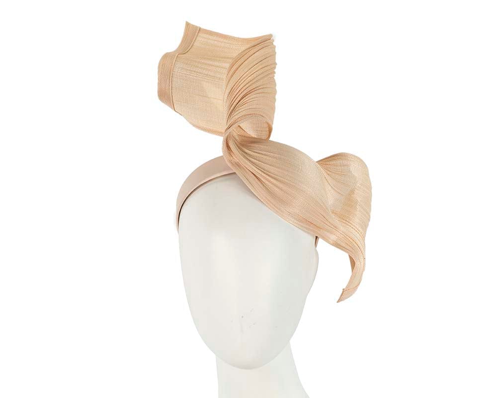 Cupids Millinery Women's Hat Nude Large nude bespoke Jinsin racing fascinator by Fillies Collection