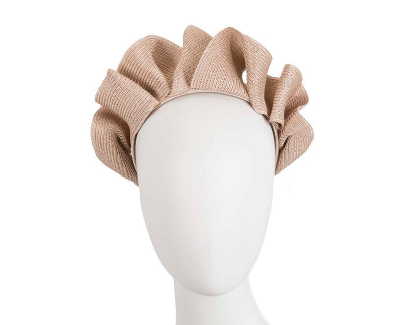 Cupids Millinery Women's Hat Nude Large nude crown racing fascinator by Max Alexander