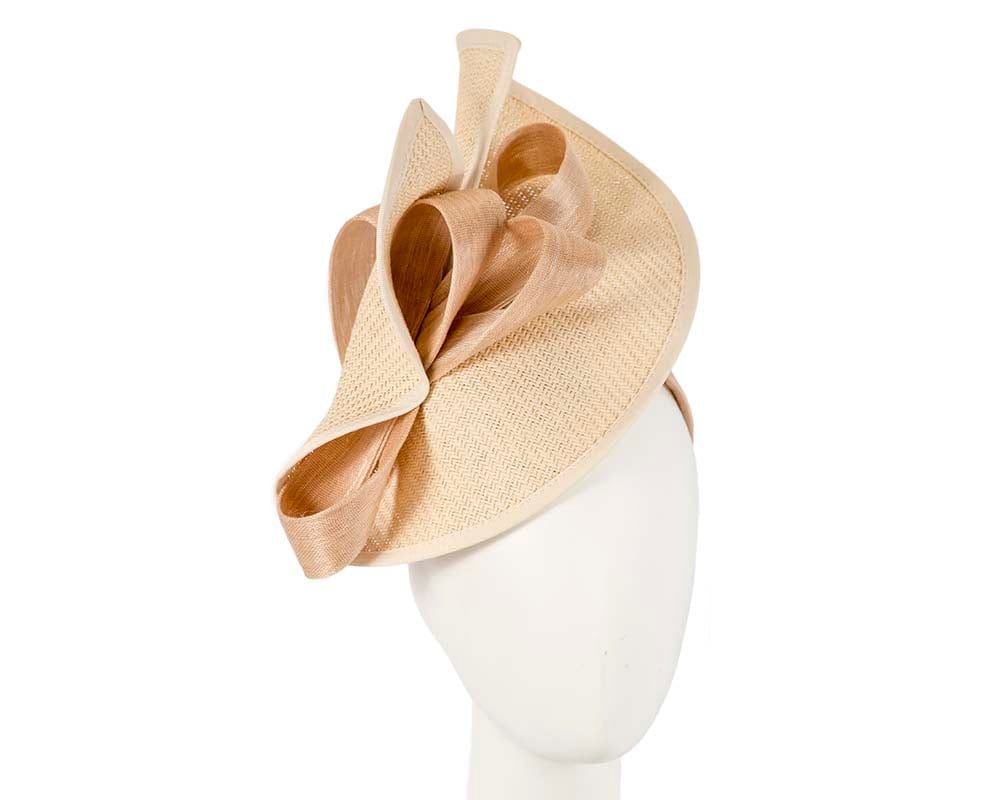 Cupids Millinery Women's Hat Nude Large nude Fillies Collection racing fascinator with bow