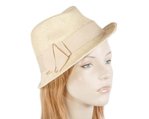 Cupids Millinery Women's Hat Nude Natural trilby ladies hat