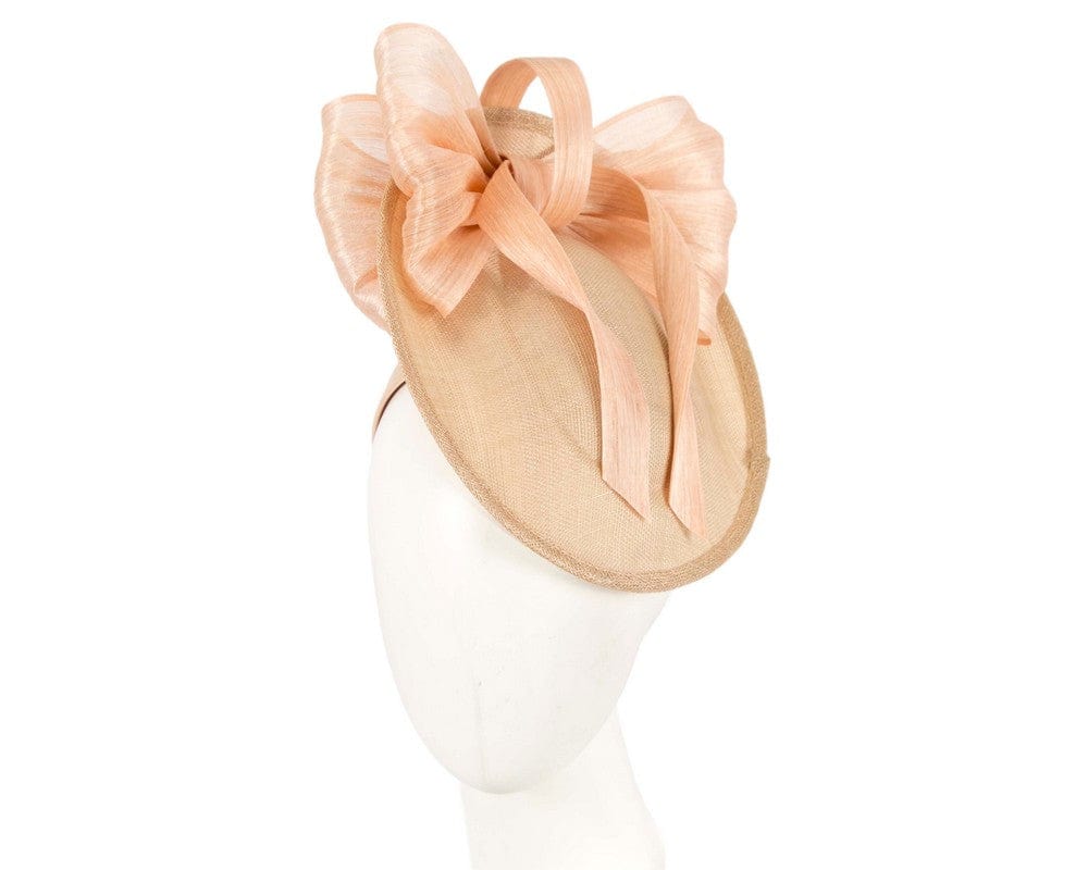 Cupids Millinery Women's Hat Nude Nude fascinator with bow by Fillies Collection