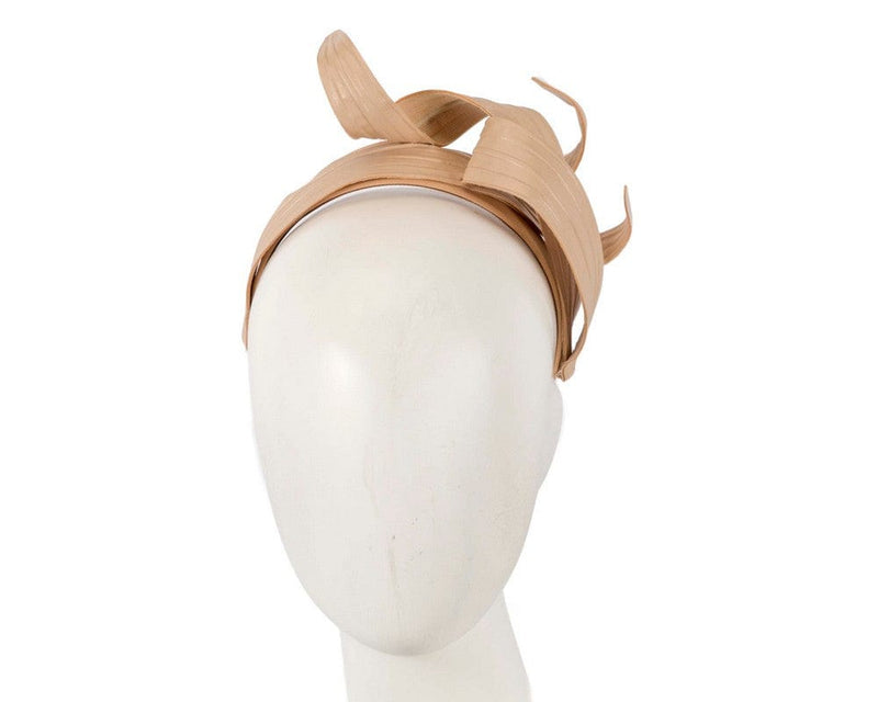 Cupids Millinery Women's Hat Nude Nude sculptured leaves fascinator by Max Alexander