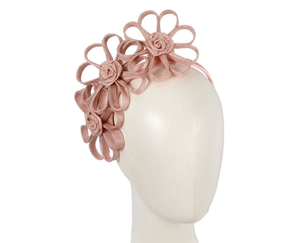 Cupids Millinery Women's Hat Nude Nude sinamay flowers headband by Max Alexander