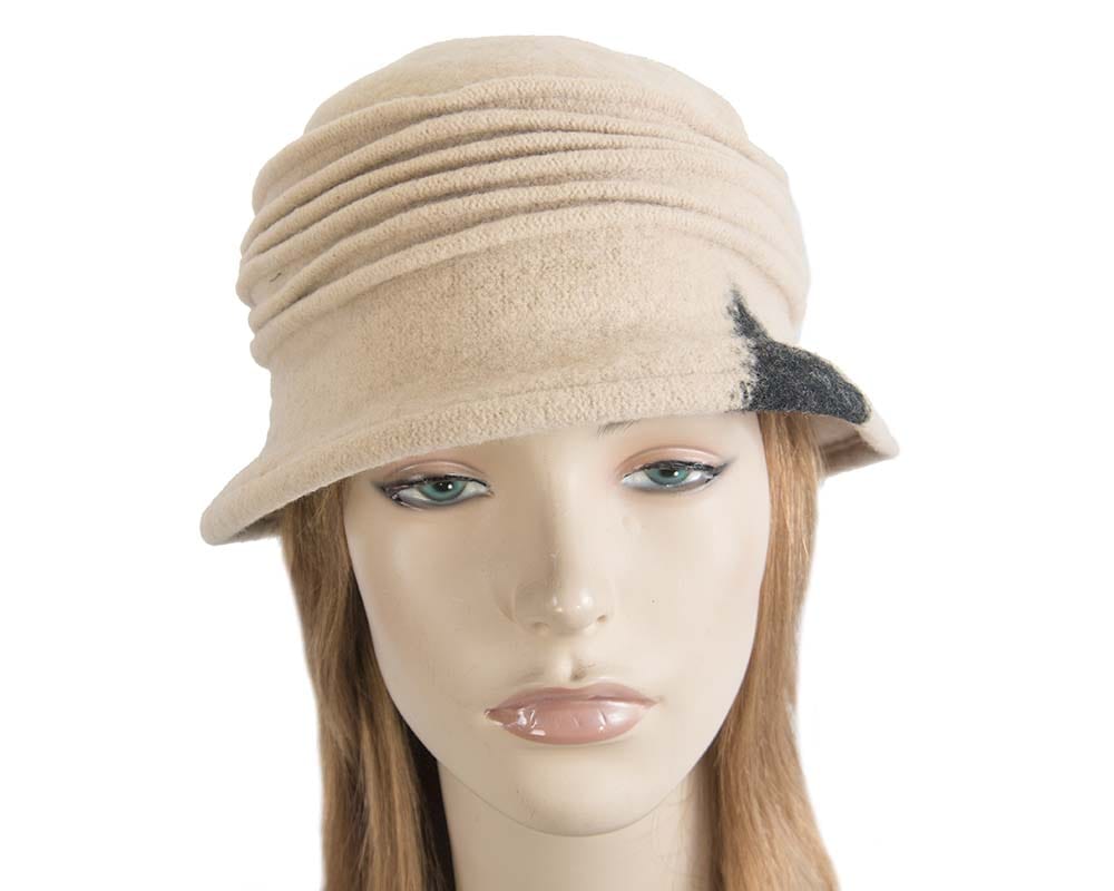 Cupids Millinery Women's Hat Nude Soft beige winter bucket hat by Max Alexander