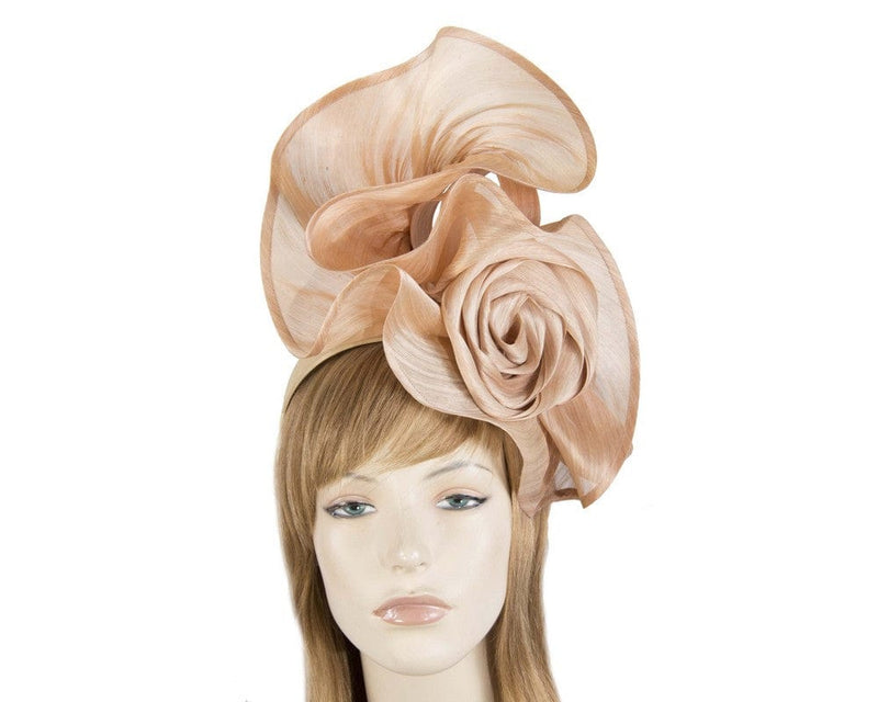 Cupids Millinery Women's Hat Nude Twisted nude designers fascinator by Fillies Collection