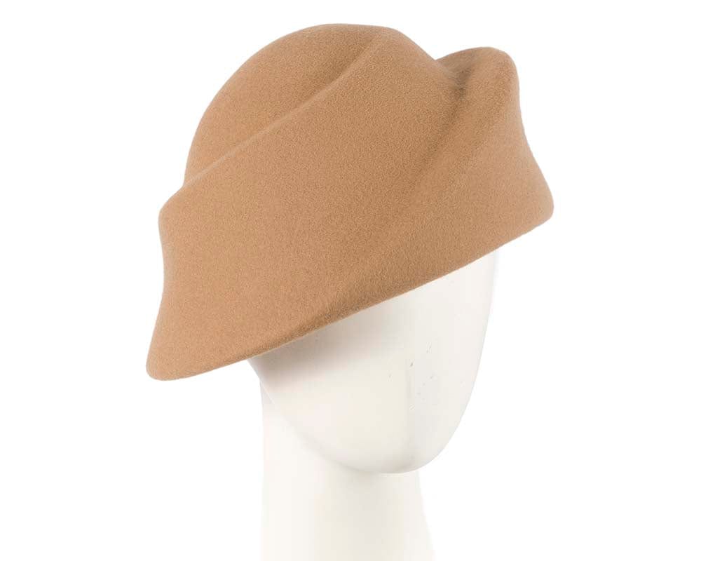 Cupids Millinery Women's Hat Nude Unique beige ladies winter felt fashion hat
