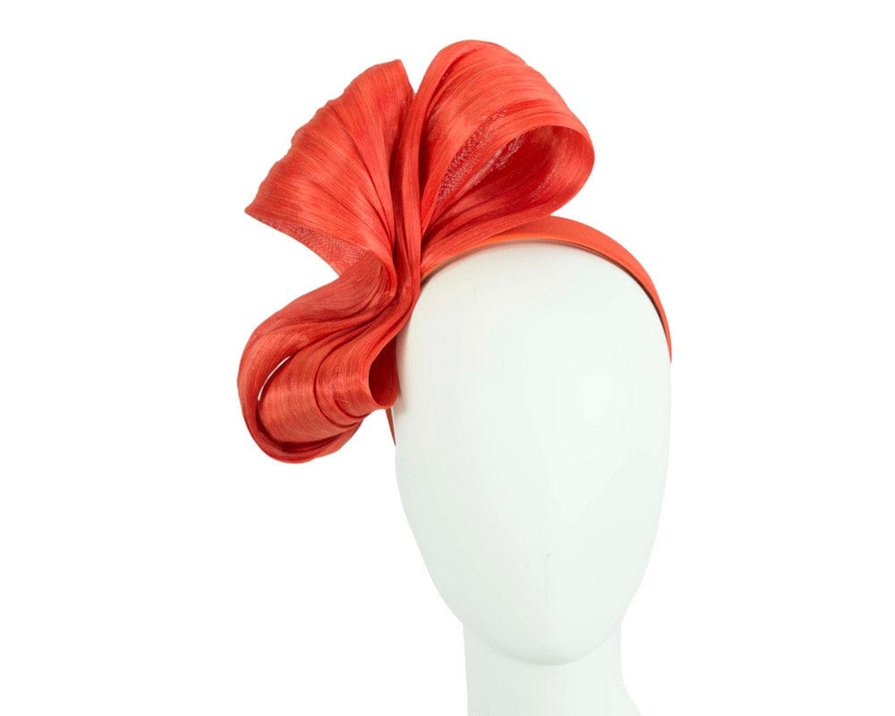 Cupids Millinery Women's Hat Orange Exclusive orange silk abaca bow by Fillies Collection