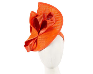 Cupids Millinery Women's Hat Orange Large orange Fillies Collection racing fascinator with bow