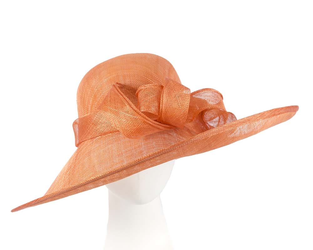 Cupids Millinery Women's Hat Orange Large orange racing hat by Max Alexander