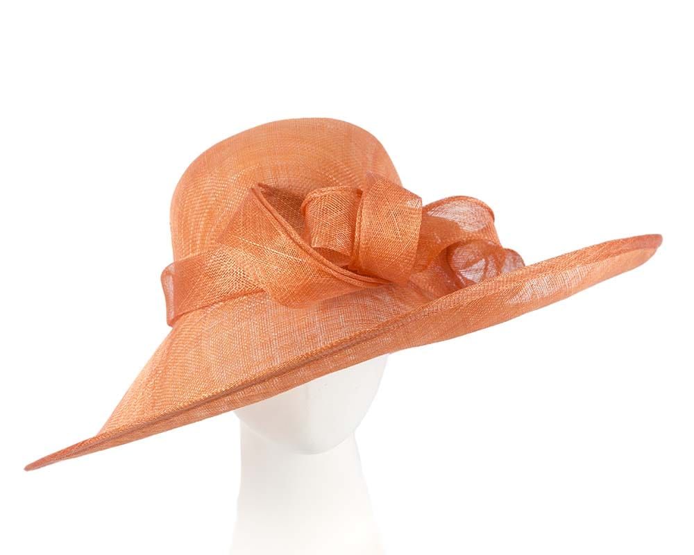 Cupids Millinery Women's Hat Orange Large orange racing hat by Max Alexander