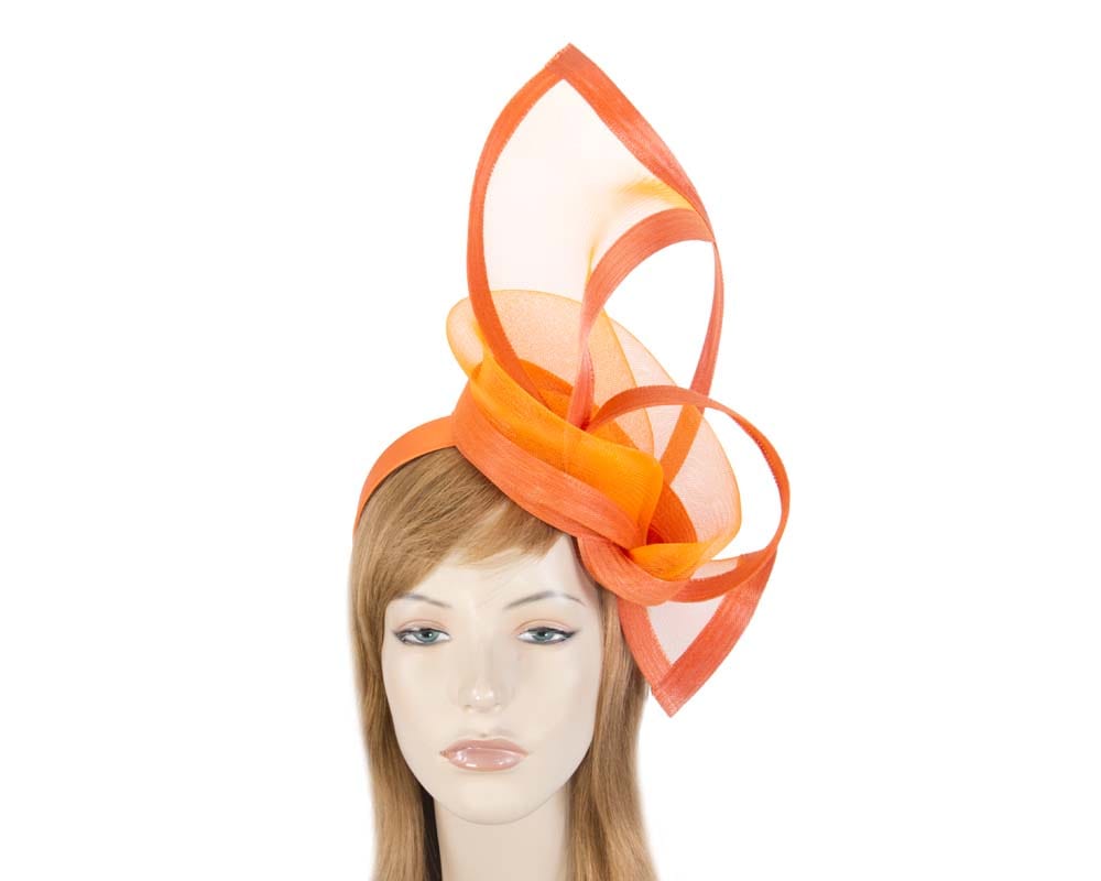 Cupids Millinery Women's Hat Orange Orange fascinator for Melbourne Cup Ascot Kentucky Derby buy online S107O