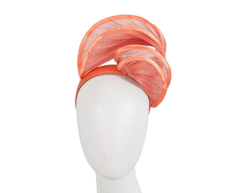 Cupids Millinery Women's Hat Orange Orange headband racing fascinator by Fillies Collection