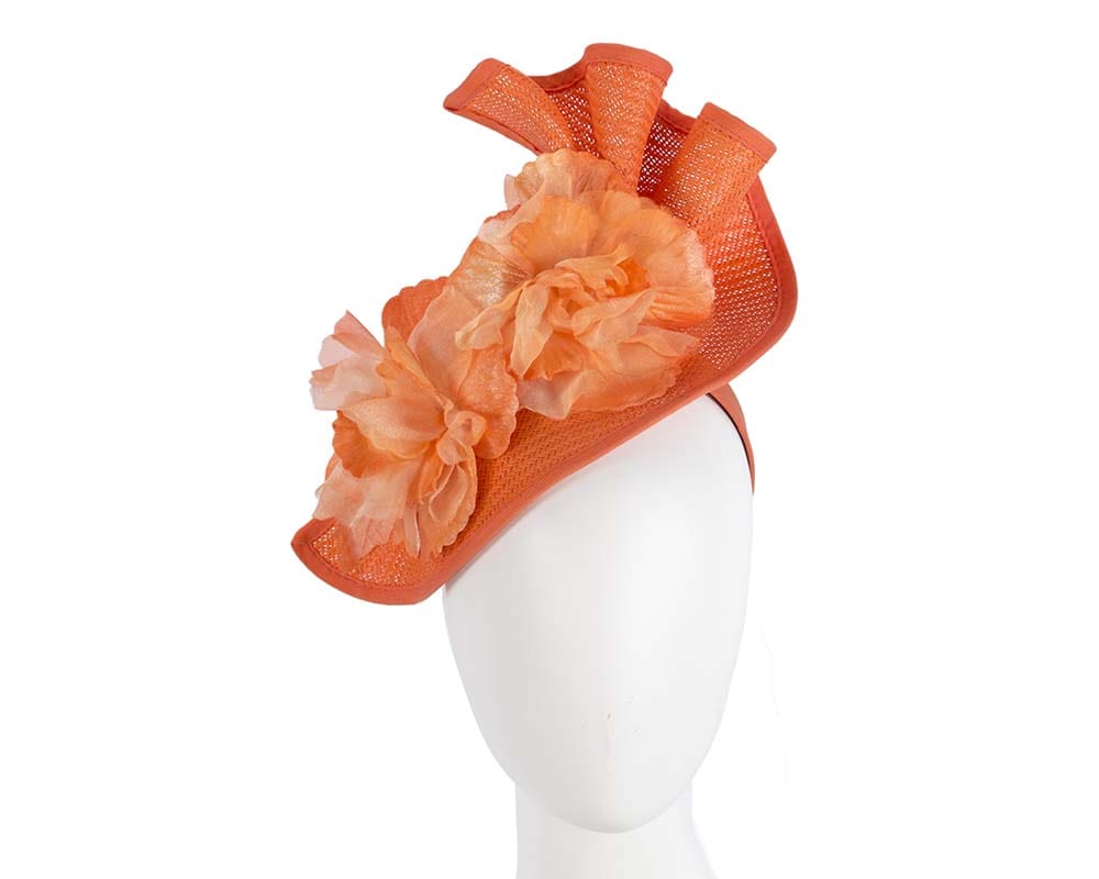 Cupids Millinery Women's Hat Orange Orange Melbourne Cup races fascinator by Fillies Collection