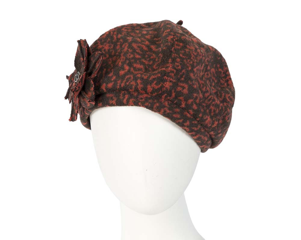 Cupids Millinery Women's Hat Orange Rust winter ladies fashion beret hat Max Alexander J253R