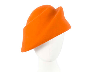 Cupids Millinery Women's Hat Orange Unique orange ladies winter felt fashion hat