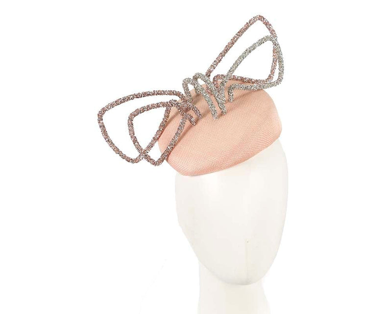 Cupids Millinery Women's Hat Peach designers racing fascinator by Fillies Collection